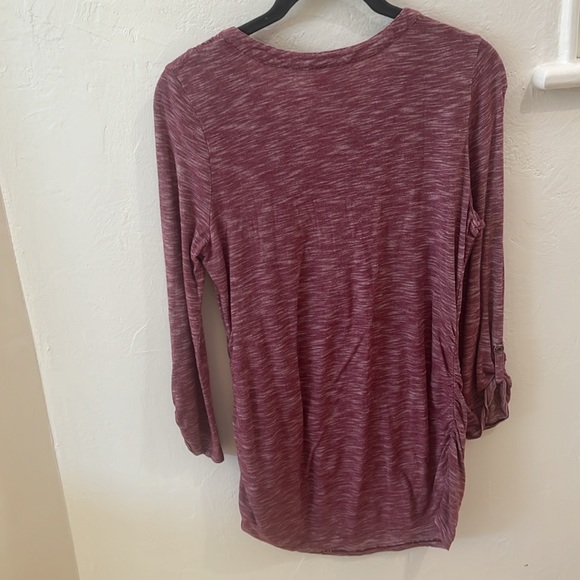 Motherhood Maternity Purple/Maroon Long Sleeve Henley Style Top Size Small - Picture 6 of 6